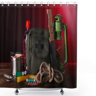 Personality  Emergency Preparation Equipment Shower Curtains