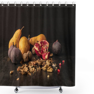Personality  Organic Autumnal Fruits  Shower Curtains