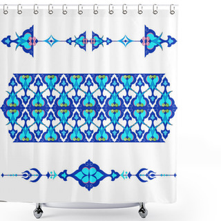 Personality  Blue Oriental Ottoman Design Twenty-five Shower Curtains