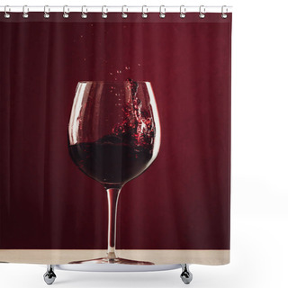 Personality  Splash Of Wine In Wineglass Shower Curtains