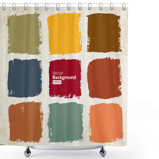 Personality  Grunge Colorful Squares Shower Curtains