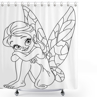 Personality  Outlined Adorable Fairy Shower Curtains
