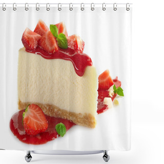 Personality  Strawberry Cheesecake Shower Curtains