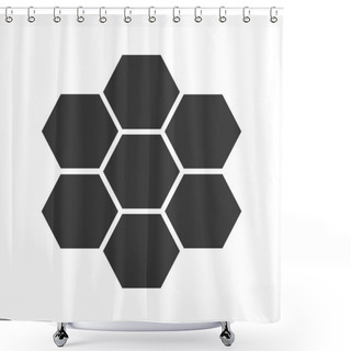 Personality  Honeycombs Icon - Vector. Shower Curtains