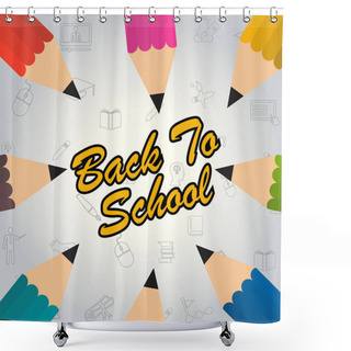 Personality  Back To School Banner  Shower Curtains