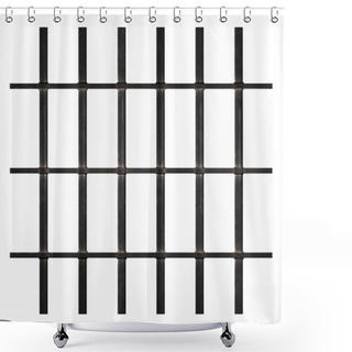 Personality  Rusty Prison Bars Shower Curtains