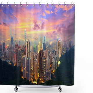 Personality  Hong Kong From Victoria Peak Shower Curtains