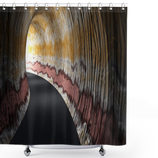 Personality  Dark Abstract Road Tunnel  Shower Curtains