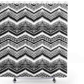 Personality  Hand Drawn Painted Seamless Pattern. Vector Illustration Shower Curtains