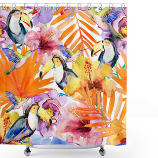 Personality  Tropical Seamless Pattern. Shower Curtains