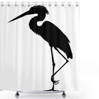 Personality  Heron Shower Curtains
