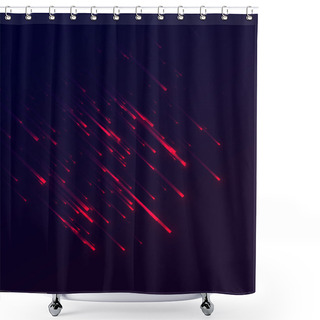 Personality  Red Light Rays Shower Curtains