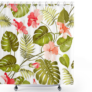 Personality  Tropical Flower. Shower Curtains