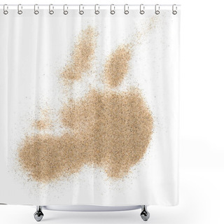 Personality  Pile Sand Isolated On White Background Shower Curtains