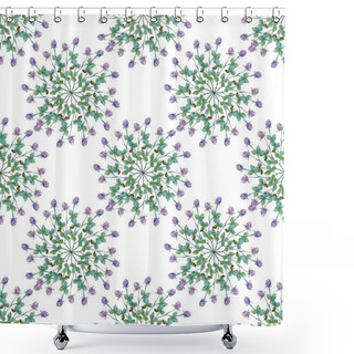 Personality  Wildflowers Floral Botanical Flowers. Watercolor Background Illustration Set. Seamless Background Pattern. Shower Curtains