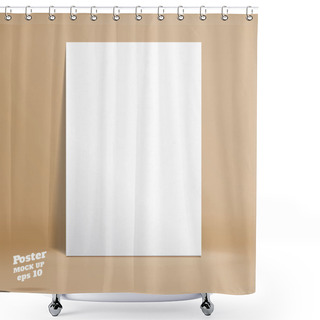 Personality  Poster In Pastel Brown Studio Room Shower Curtains
