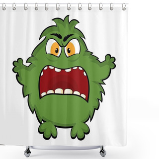 Personality  Funny Monster Shower Curtains