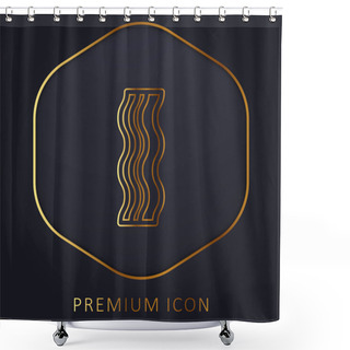 Personality  Bacon Strip Golden Line Premium Logo Or Icon Shower Curtains