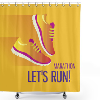 Personality  Jogging And Running Marathon Concept Shower Curtains