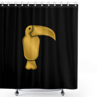Personality  Animal Gold Plated Metalic Icon Or Logo Vector Shower Curtains
