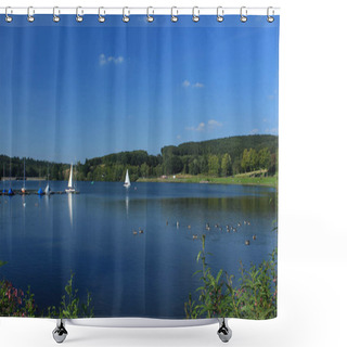 Personality  Beautiful Nature Landscape On Background Shower Curtains