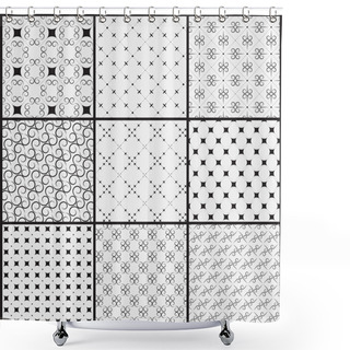 Personality  9 Different Patterns Shower Curtains
