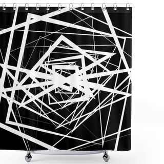 Personality  Abstract Intersecting Geometric Lines.   Shower Curtains