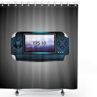 Personality  Portable Game Pad, Vector Shower Curtains