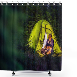 Personality  Senior Camping Shower Curtains