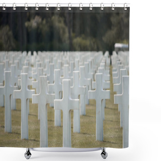 Personality  Omaha Beach Colleville Normandy Shower Curtains