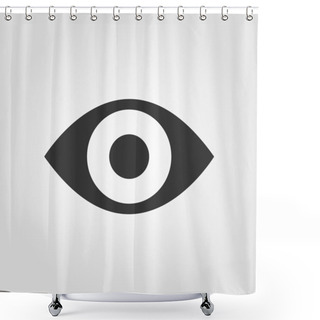 Personality  Eye Icon, Flat Design Shower Curtains