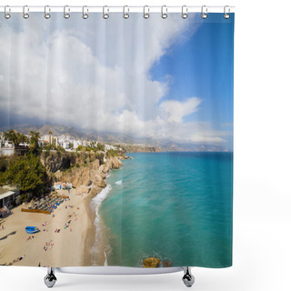 Personality  Costa Del Sol Beach In Nerja Shower Curtains