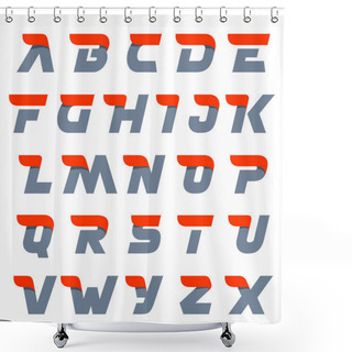 Personality  Fast Speed English Alphabet Letters. Shower Curtains