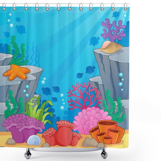 Personality  Image With Undersea Topic 3 Shower Curtains