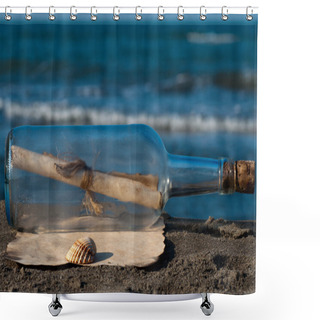 Personality  Message In A Bottle Shower Curtains