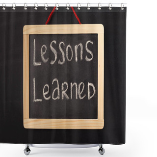 Personality  Word Lessons Learned Written On Miniature Chalkboard Shower Curtains