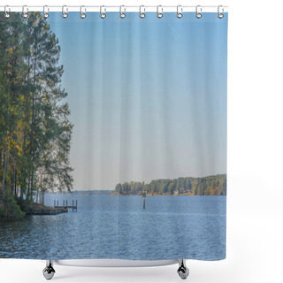 Personality  Beautiful View Of Lake Claiborne State Park, In Homer, Claiborne Parish, Louisiana Shower Curtains
