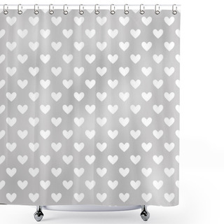 Personality  Seamless Grey Heart Textured Background Shower Curtains