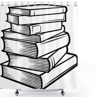 Personality  Stack Of Books (books Stacked) Shower Curtains