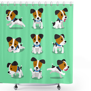 Personality  Cartoon Character Jack Russell Terrier Dog Set Shower Curtains
