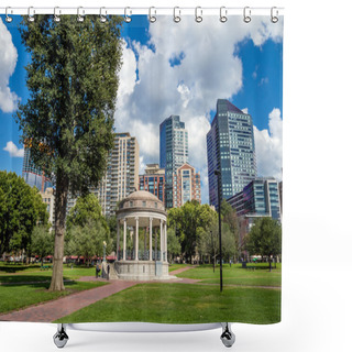 Personality  The Boston Common At Night In Boston MA Shower Curtains