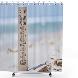 Personality  Heat Wave High Temperatures Shower Curtains