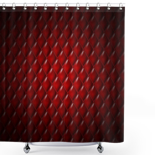 Personality  Red Leather Surface. Shower Curtains