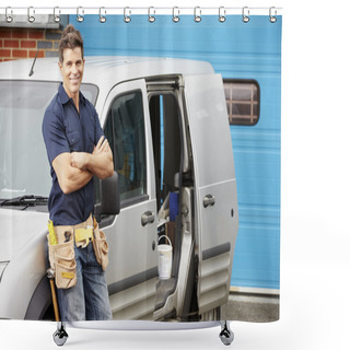 Personality  Plumber Or Electrician Shower Curtains