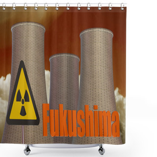 Personality  Fukushima Radiation Area Concept Shower Curtains