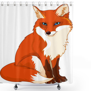 Personality  Cute Fox Shower Curtains