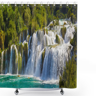 Personality  Waterfall KRKA In Croatia Shower Curtains