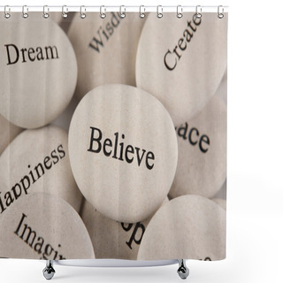 Personality  Inspirational Stones Shower Curtains