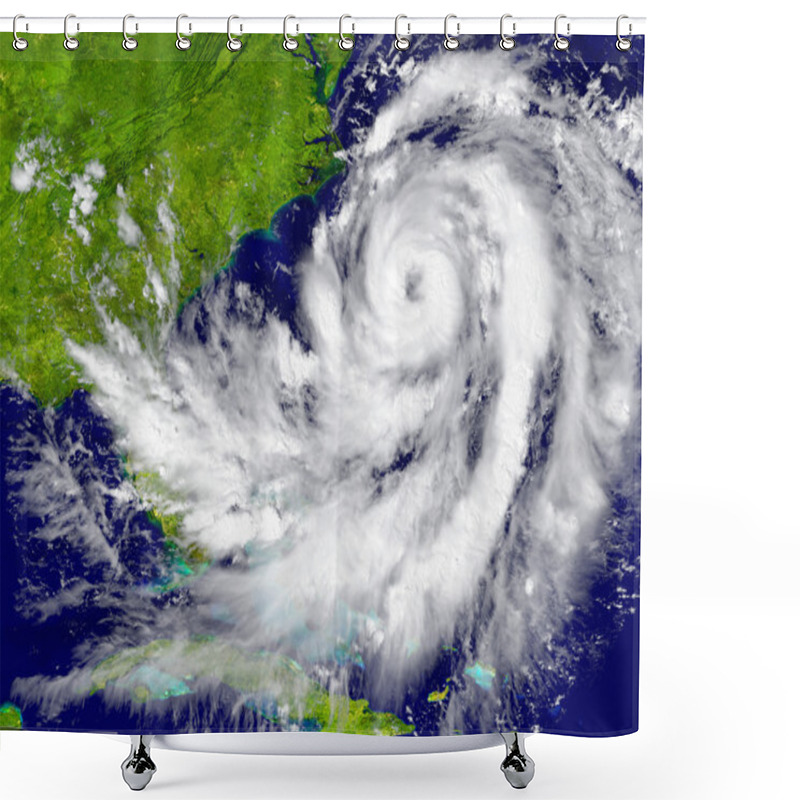 Personality  Hurricane Over Florida And Cuba Shower Curtains