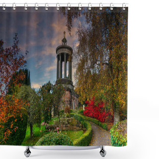 Personality  Ayrshire Gardens That Commemorate Burns In Autumn At Sunset Allo Shower Curtains